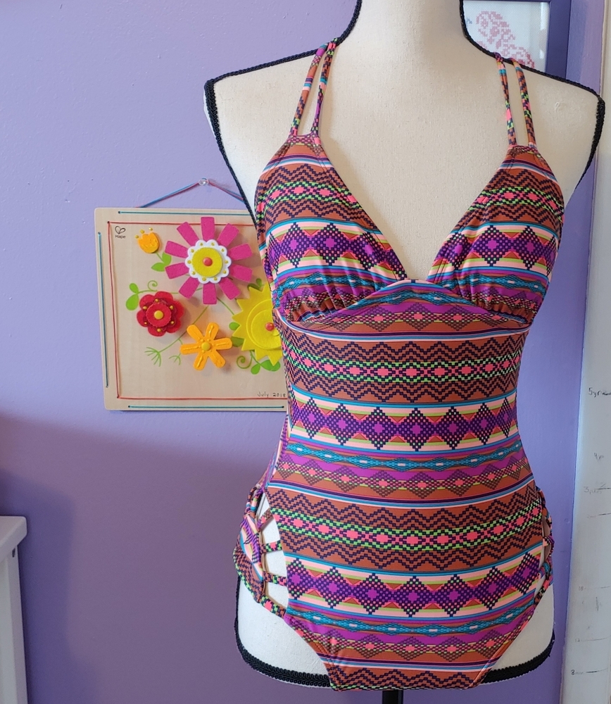 Aztec design one-piece